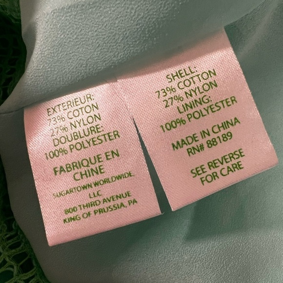 NWT LILLY PULITZER Meryl V-Neck Lace Long Sleeve Green Mini Dress Sz 4 - Picture 5 of 5